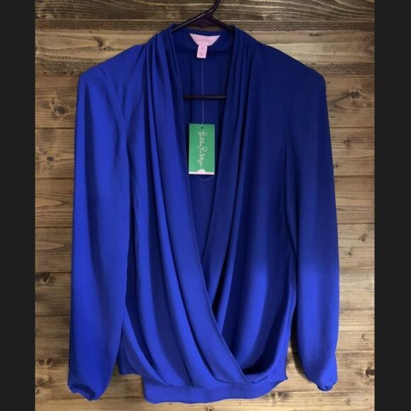 New Lilly Pulitzer MYAH TOP ROYAL PURPLE with Attached Cami - Picture 1 of 6